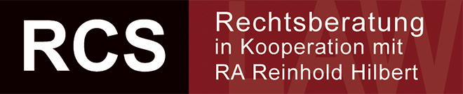 Logo: RCS Rechtsberatung in Kooperation mit RA Reinhold Hilbert